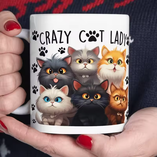 "Crazy Cat Lady" Cute Kitty Mug