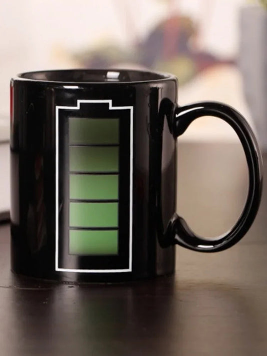 Heat-Reactive Charging Battery Mug